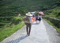 People's Life at Ancient Zhuang Village Longsheng