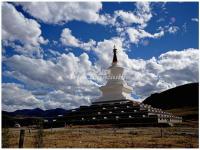 A Pagoda in Bangpu Temple, Daocheng County