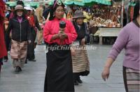 Barkhor Street Tibetan Woman Lhasa 