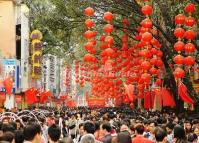 The Red Lanterns in Beijing Road Pedestrian Street