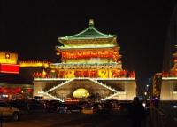 Bell Tower Night View Xian 