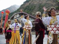 The Tibetan People in Dagu Glacier 