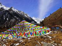 The Pray Flags in Dagu Glacier