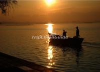 Dian Lake Dusk Scenery Kunming 