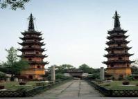 Suzhou Ding Hui Temple Two Towers