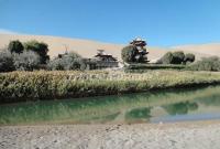 Dunhuang Crescent Lake Beautiful Scenery Gansu China