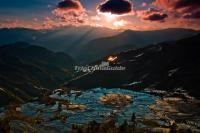 Duoyishu Rice Terraces Sunset Scenery 