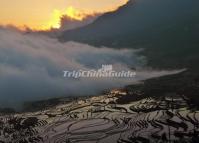 Sunrise at Yuanyang Duoyishu Rice Terraces