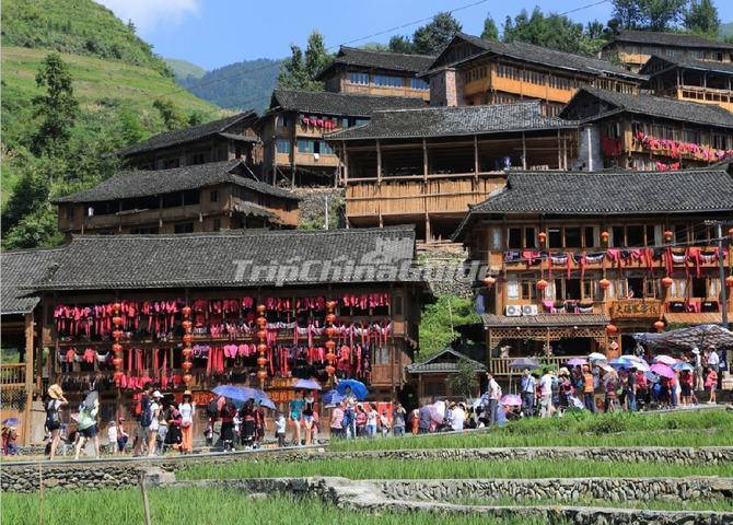  Drying Cloth Festival in Longsheng China