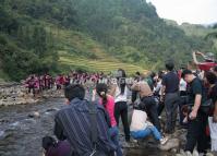 Washing Long Hair at Dying Garments Festival Longsheng 