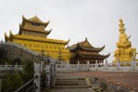 At the Golden Summit of Mount Emei 