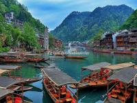 The Boats in Tuo River, Fenghuang Ancient City