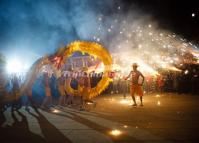 Attractive Dragon Lantern Dance in Chengdu