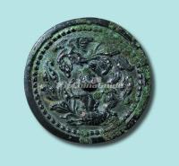 Double Phoenix Bronze Mirror Five Dynasties and Ten Kingdoms