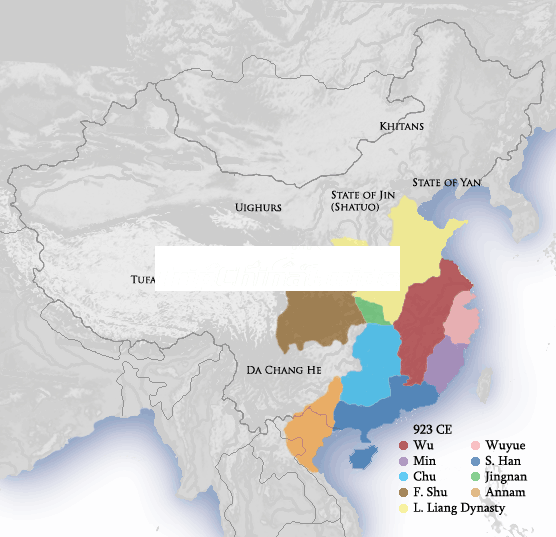 Five Dynasties And Ten Kingdoms English Map Five Dynasties And Ten Kingdoms English Map