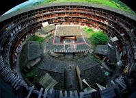 Interior of a Hakka House in Tianluokeng Hakka Tulou Cluster