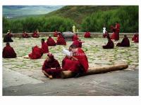 The Lamas in Litang Ganden Thubchen Choekhorling Monastery 