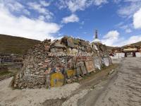 A Mani Stones Mound in Ganden Thubchen Choekhorling Monastery 