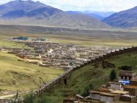 A View of Litang County from Ganden Thubchen Choekhorling Monastery 