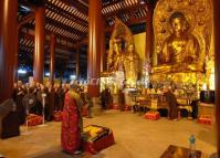 Inside the Grand Hall of Guangzhou Guangxiao Temple