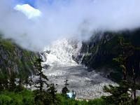 The Glacier Fall in Hailuogou National Glacier Forest Park