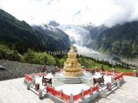 The Buddhist Tower in Hailuogou National Glacier Forest Park