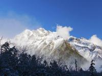 The Snow Mountains in Hailuogou National Glacier Forest Park