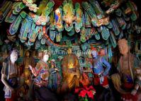 The Statues in The Hanging Temple of Hengshan