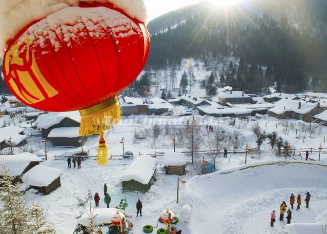 China's Snow Town in Spring Festival