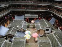 The Interior of a Tulou in Yongding Hongkeng Village