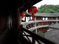 A Fujian Tulou Inside in Hongkeng Village