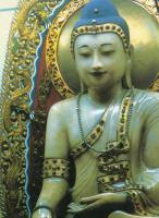 The Sitting Jade Buddha in the Buddha Temple in Shanghai China