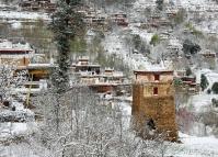 Jiaju Tibetan Village in Snow