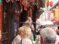 Foreign Tourists in Jinli Old Street