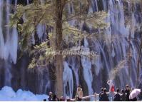 Nuorilang Falls Winter Scenery Jiuzhaigou