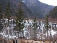 Jiuzhaigou Nuorilang Falls Winter Scenery Aba Sichuan 