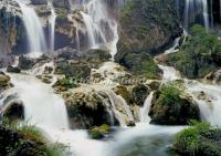 Jiuzhaigou Nuorilang Waterfall in Spring 