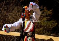 Tibetan Girl at Jiuzhaigou Valley Spring 