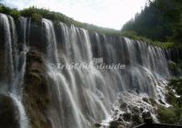 Jiuzhaigou Nuorilang Waterfall in Summer 