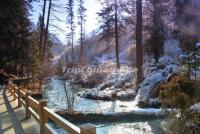 Jiuzhaigou Valley Beautiful Snow Scenery Aba Sichuan