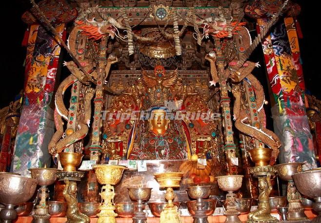 A Buddhist Statue at Jokhang Temple