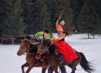 Kazak Ethnic Riding Horses