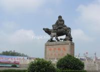 A Laozi's Statue in Hometown of Laozi, Luyi County, Henan Province