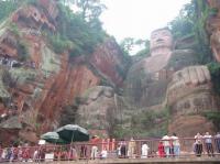 The Giant Stone Buddha at Leshan Mountain Chengdu