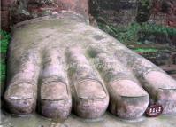 The Right Foot of the Leshan Giant Buddha