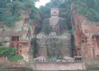 Attractive Giant Stone Buddha at Leshan Mountain China