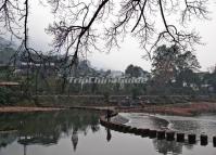 Beautiful River at Liujiang Ancient Town Chengdu