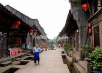 Liujiang Ancient Town Beautiful Street Sichuan