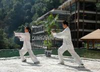 Morning Practice in Longsheng Hot Spring National Forest Park
