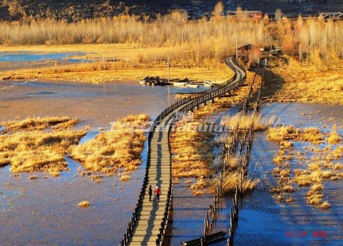 The Walking Marriage Bridge in Lugu Lake Lijiang